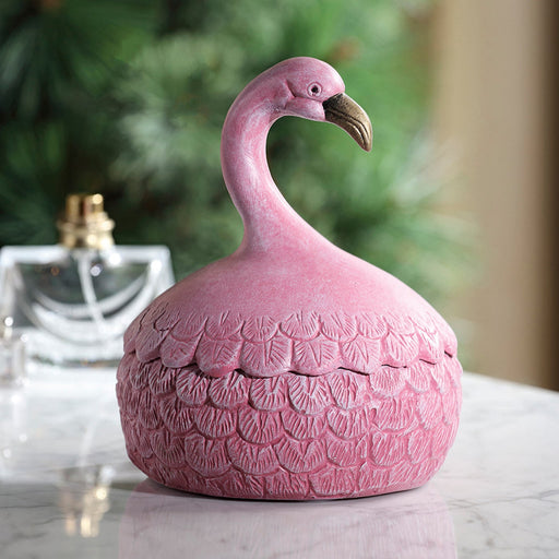 Pink Flamingo Jewelry Box by San Pacific International/SPI Home