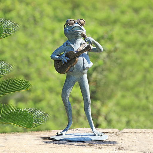 Rock Star Frog Garden Sculpture by San Pacific International/SPI Home