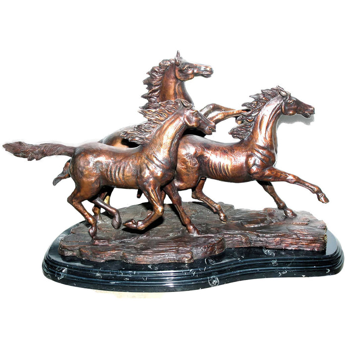 Running Horses Statue- Bronze