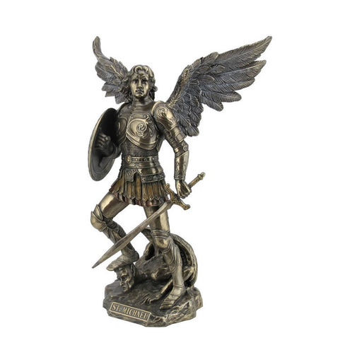 St. Michael Standing On Demon With Sword And Shield Statue