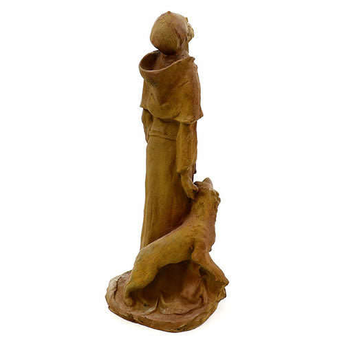 Saint Francis with Wolf Garden Statue