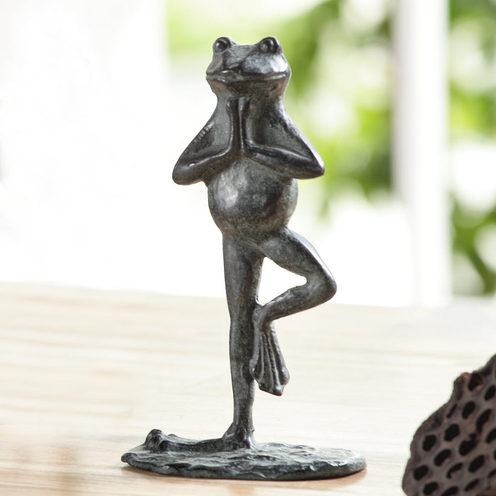 Standing Yoga Frog Figurine by San Pacific International/SPI Home