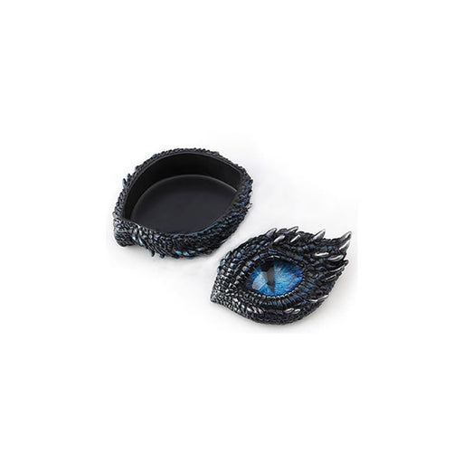 Thorny Scale Dragon Eye Trinket Box- Blue by Veronese Design