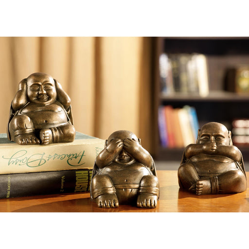 Wise Buddha Mini Figurines, Set of 3 by San Pacific International/SPI Home