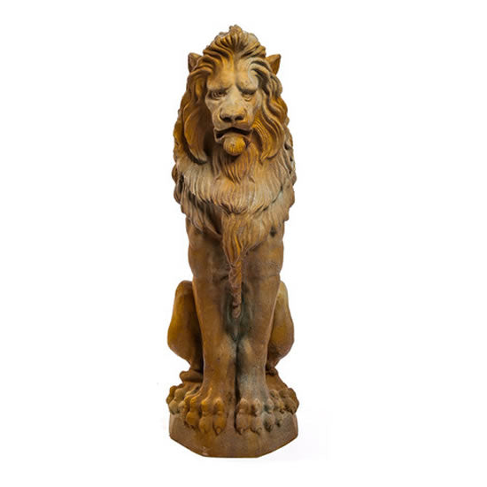 emsco guardian lion garden statue granite