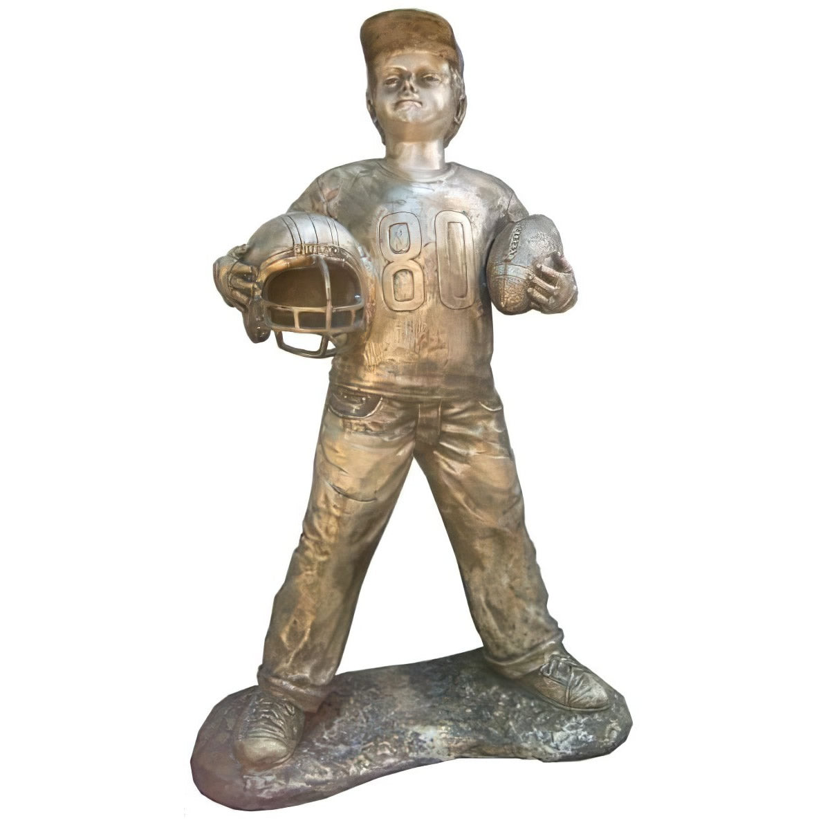 Boy With Football Sculpture, Bronze, KTD1974