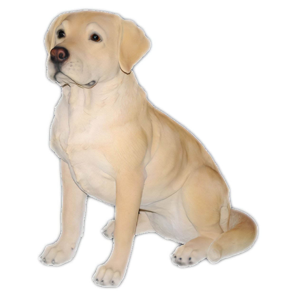 yellow lab outdoor statue