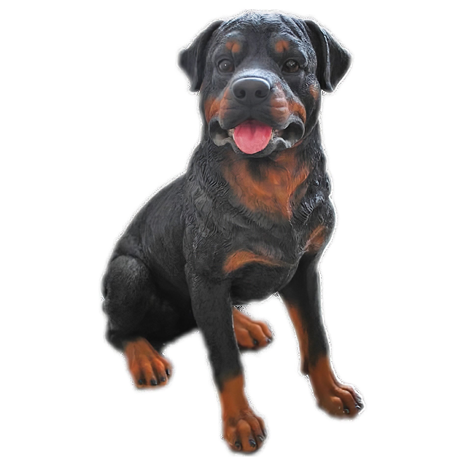 rottweiler garden statue