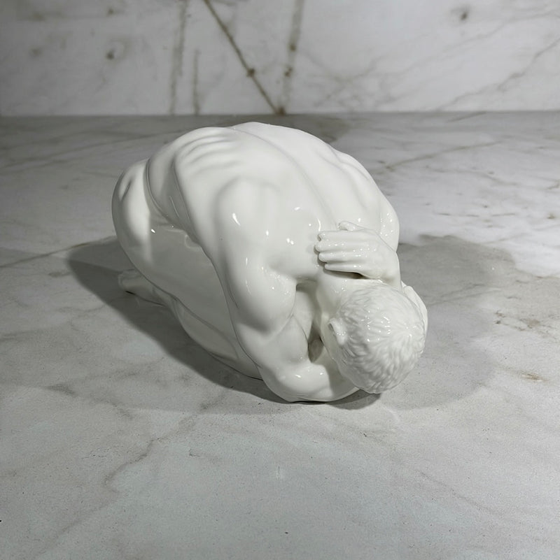 male nude statues white