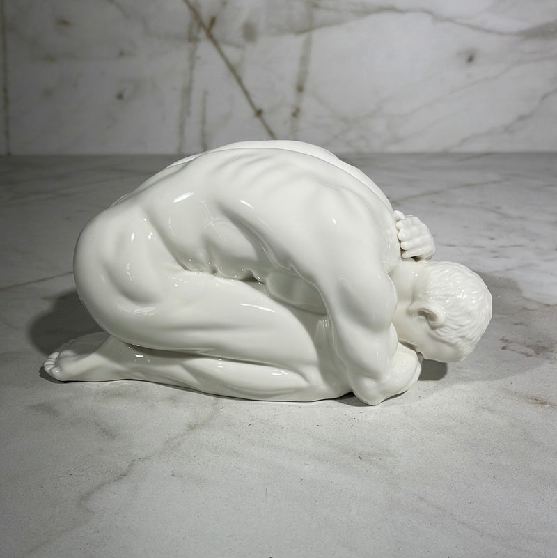 nude man statue white
