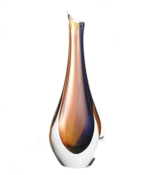 Murano Glass Piemonte Vase-Topaz-Amethyst