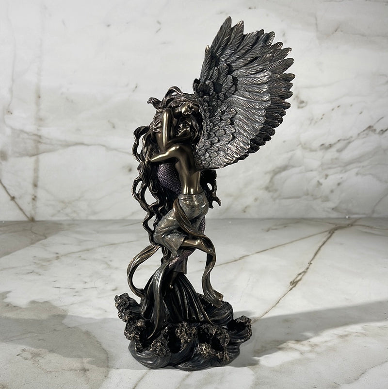 mermaid angel statue