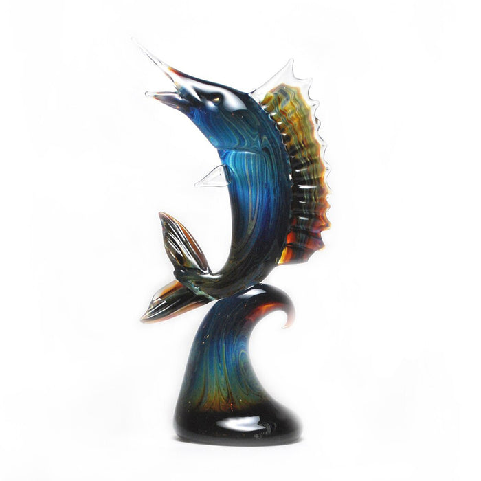 Calcedonia Glass Marlin Sculpture