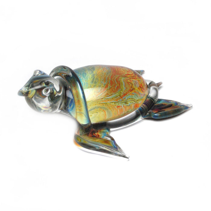 Calcedonia Glass Turtle Sculpture-Large