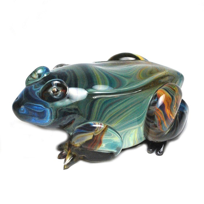Calcedonia Glass Frog Sculpture