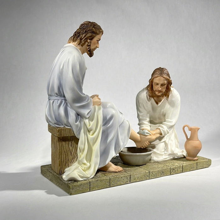 Jesus Washing Disciple's Feet Statue
