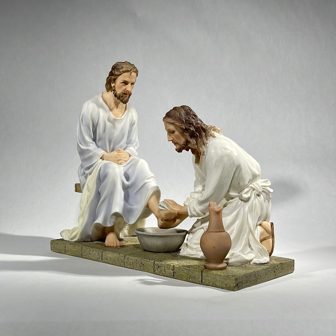 Jesus Washing Disciple's Feet Statue — AllSculptures