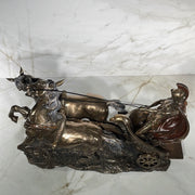 roman chariot statue bronze 