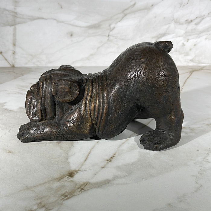 bulldog sculpture bronze 