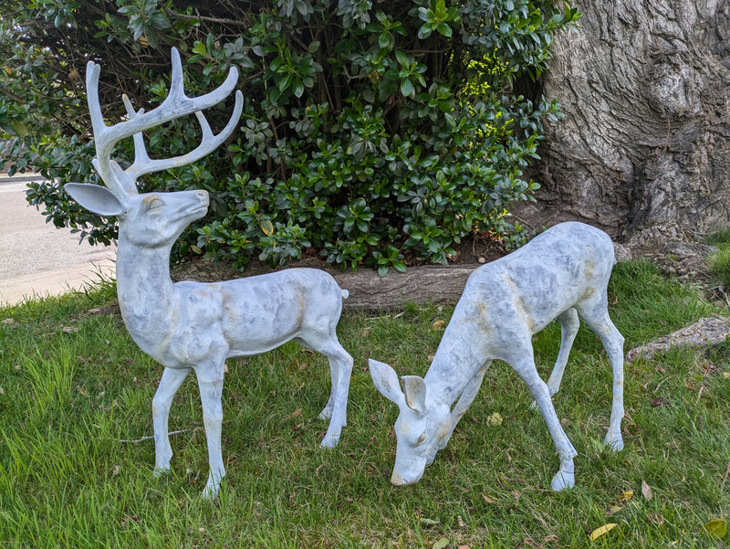 Garden Deer Sculpture Pair