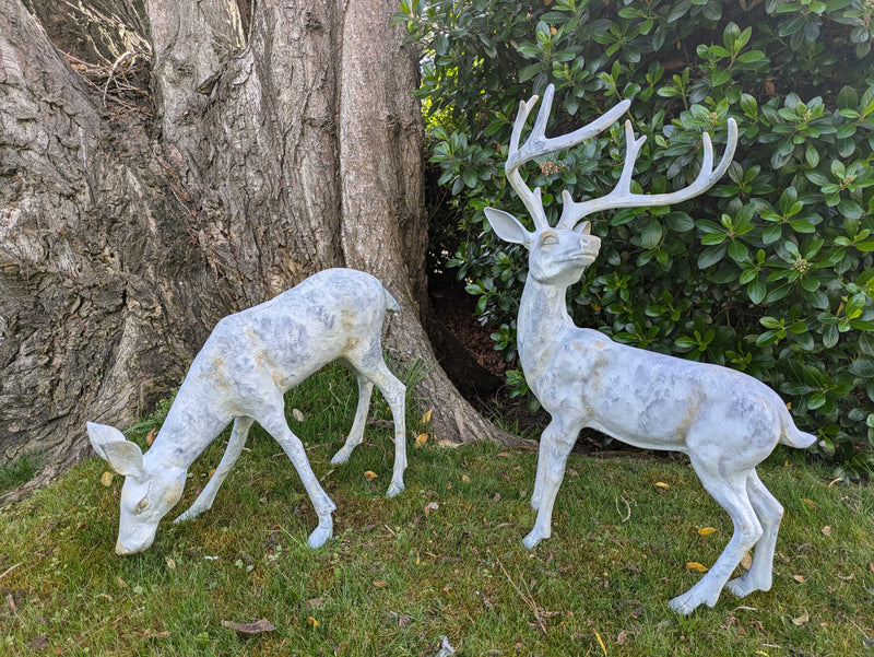 Garden Deer Sculpture Pair