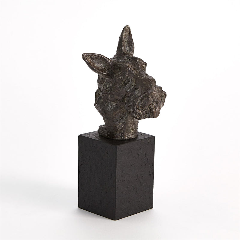 Scottish Terrier Dog Bust Statue