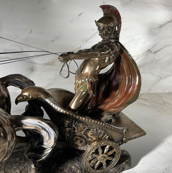 roman chariot statue details 
