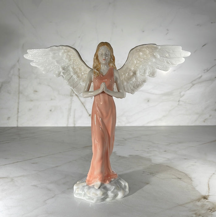 praying angel porcelain statue 