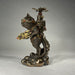 steampunk cat flying statue
