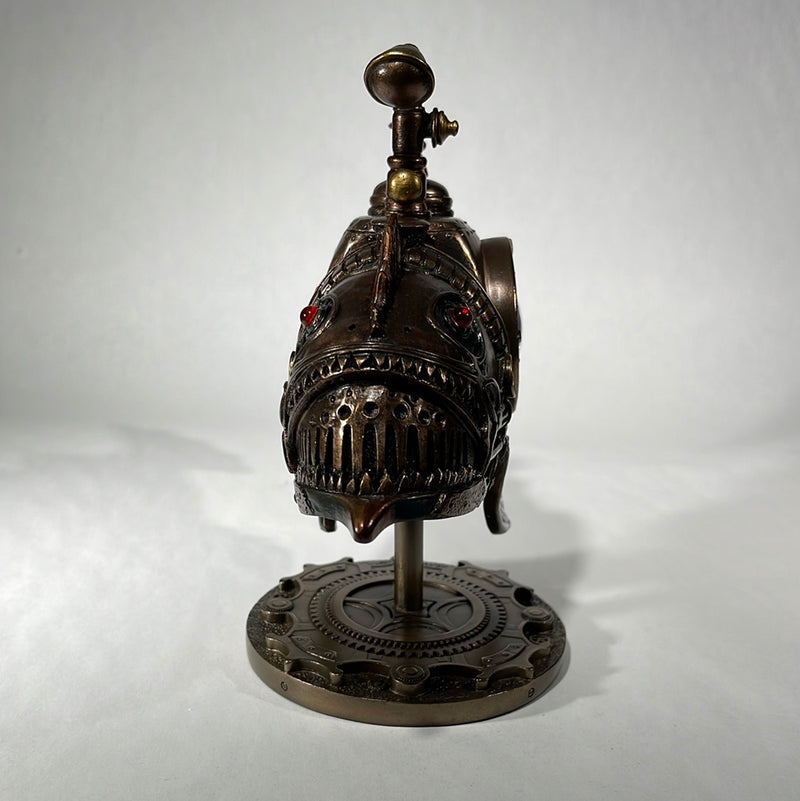 steampunk fish statue