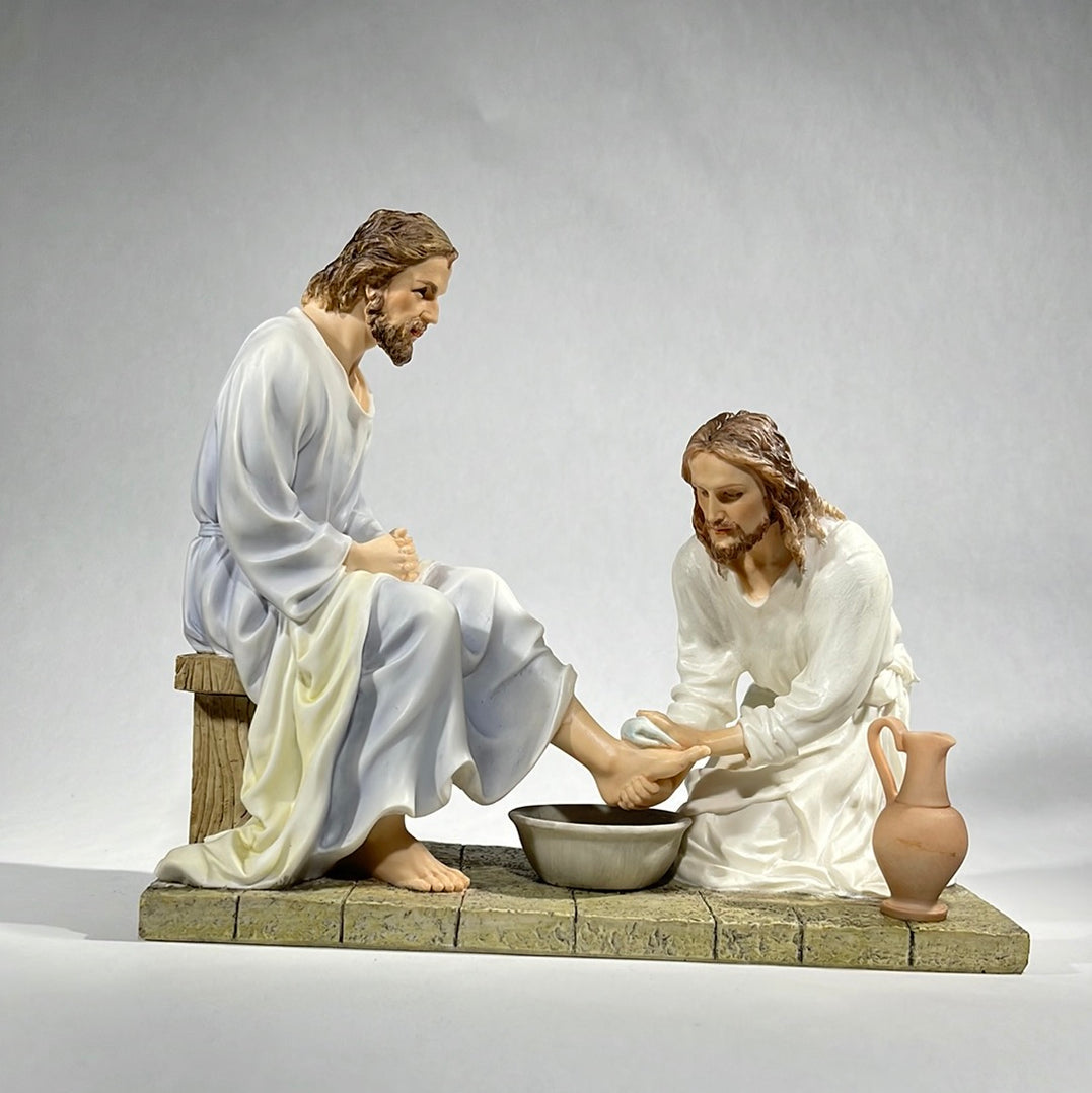 Jesus Washing Disciple's Feet Statue — AllSculptures