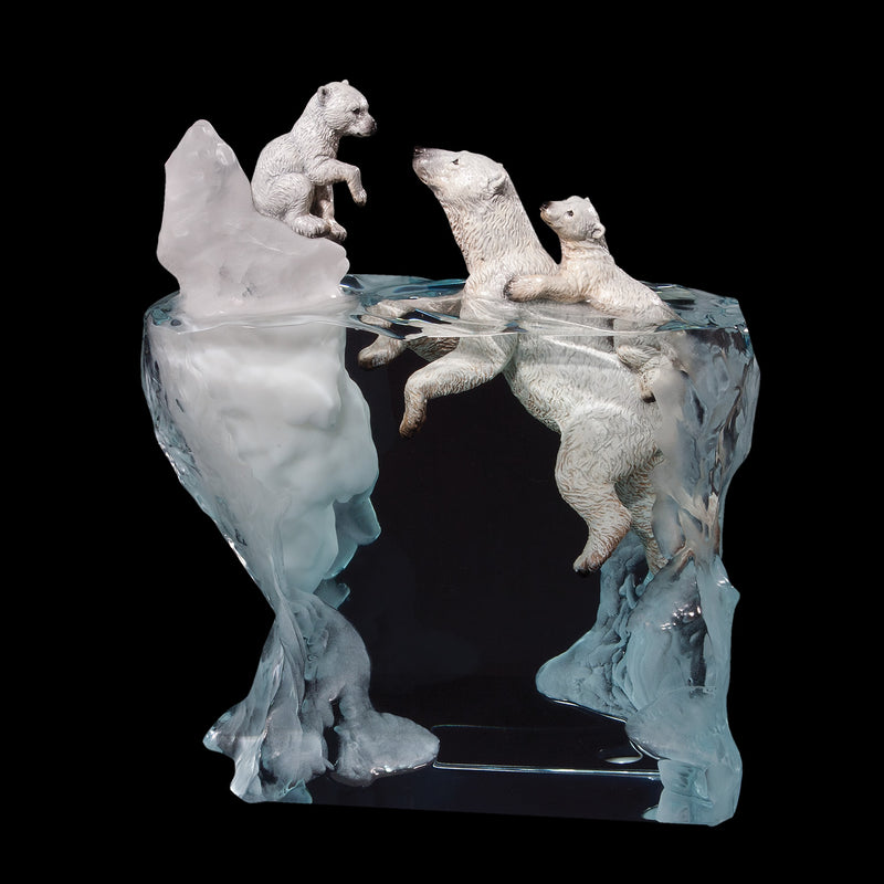 A Mother's Calling-Polar Bear Sculpture by Kitty Cantrell