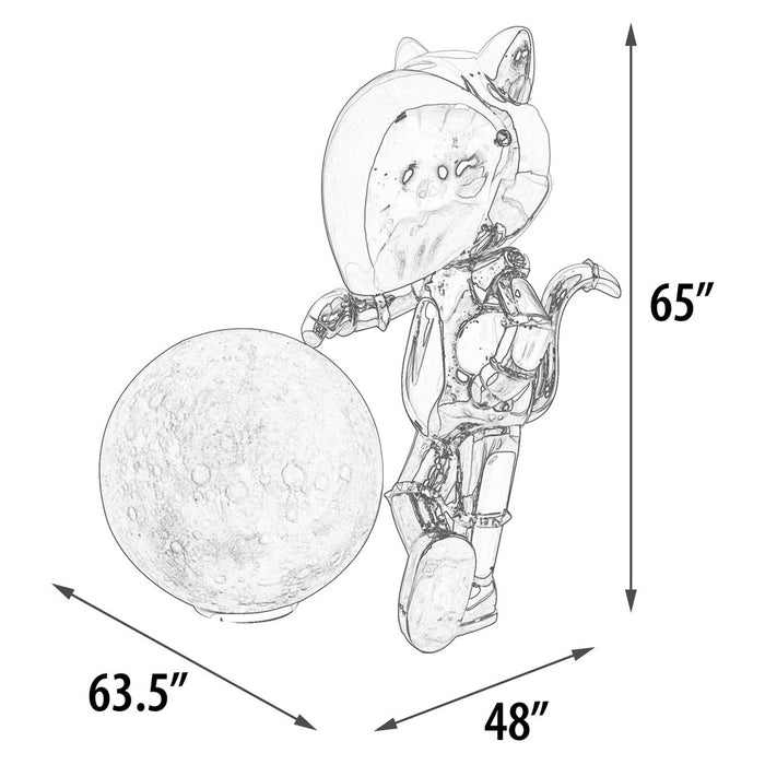 Astronaut Cat Floor Sculpture