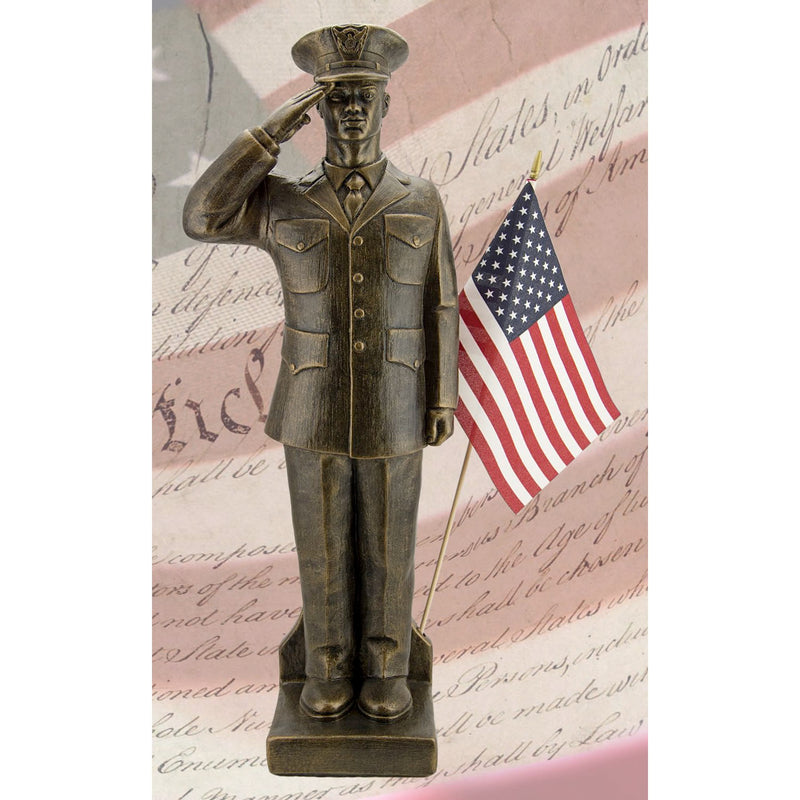 Coastguardsman with Flag Statue -African American