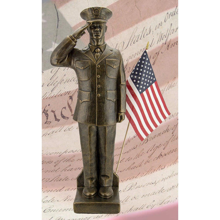 Coastguardsman with Flag Statue -African American