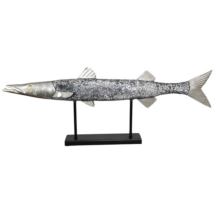 Modern Mosaic Mirrored Fish Sculpture