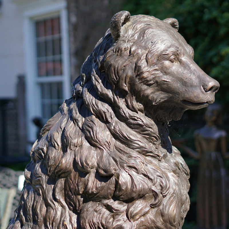 Large Standing Bear Bronze Sculpture