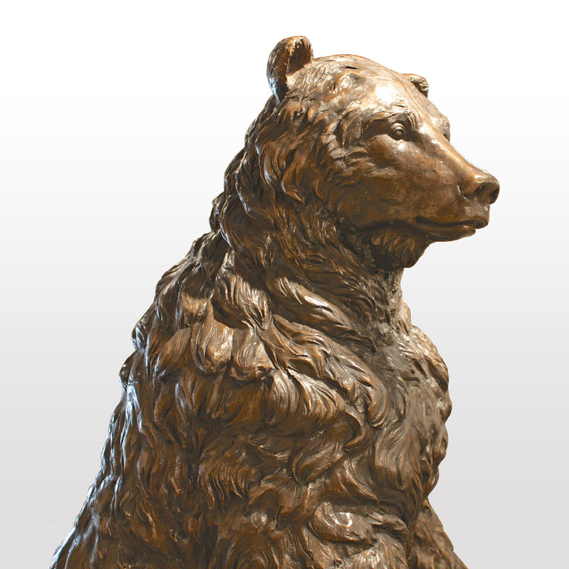 Large Standing Bear Bronze Sculpture