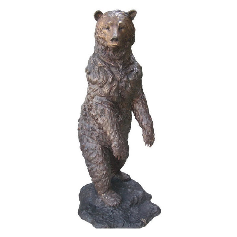 Large Standing Bear Bronze Sculpture