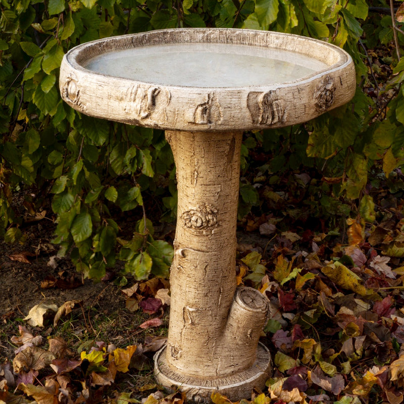 Birch Birdbath-Cast Stone