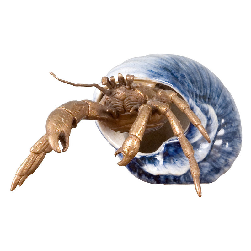 Hermit Crab Sculpture-Porcelain & Bronze