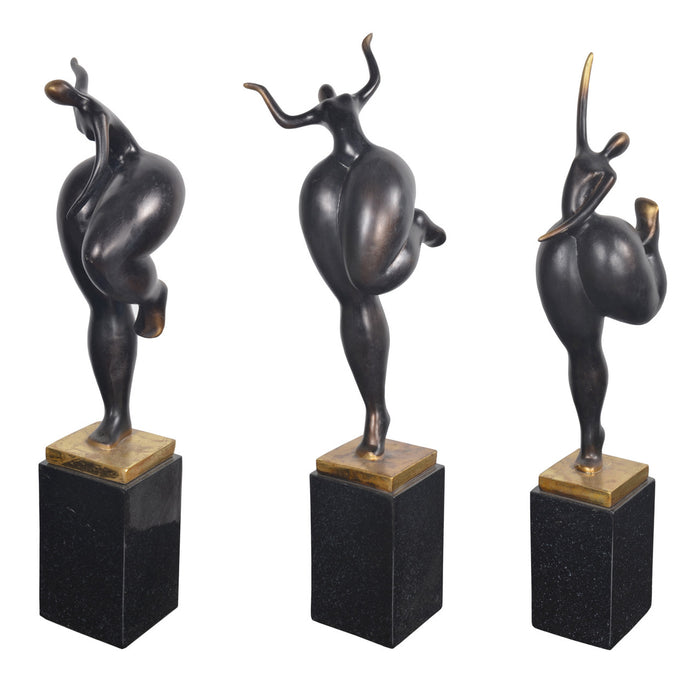 Botero Style Women Sculpture-Set of 3