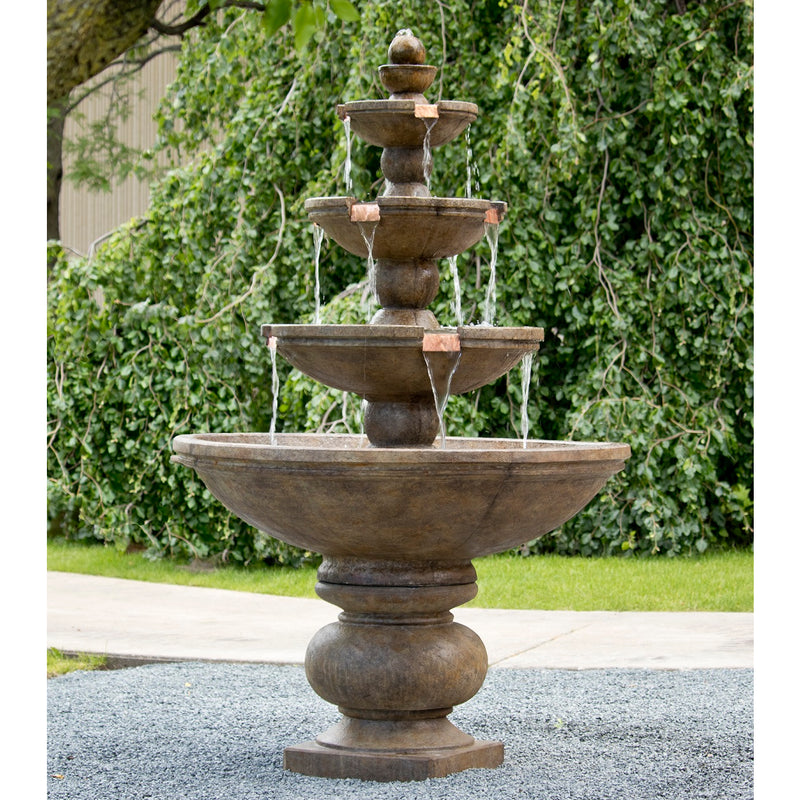 Buckingham 4-Tiered Fountain- Cast Stone