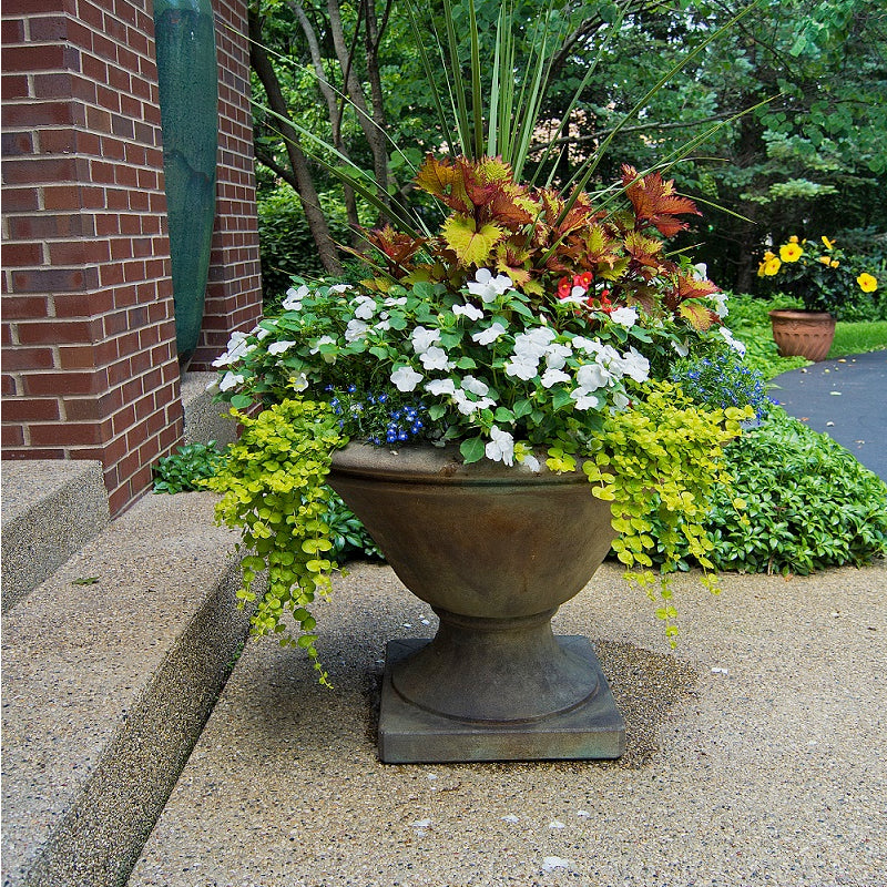 Basso Garden Urn Planter- Cast Stone