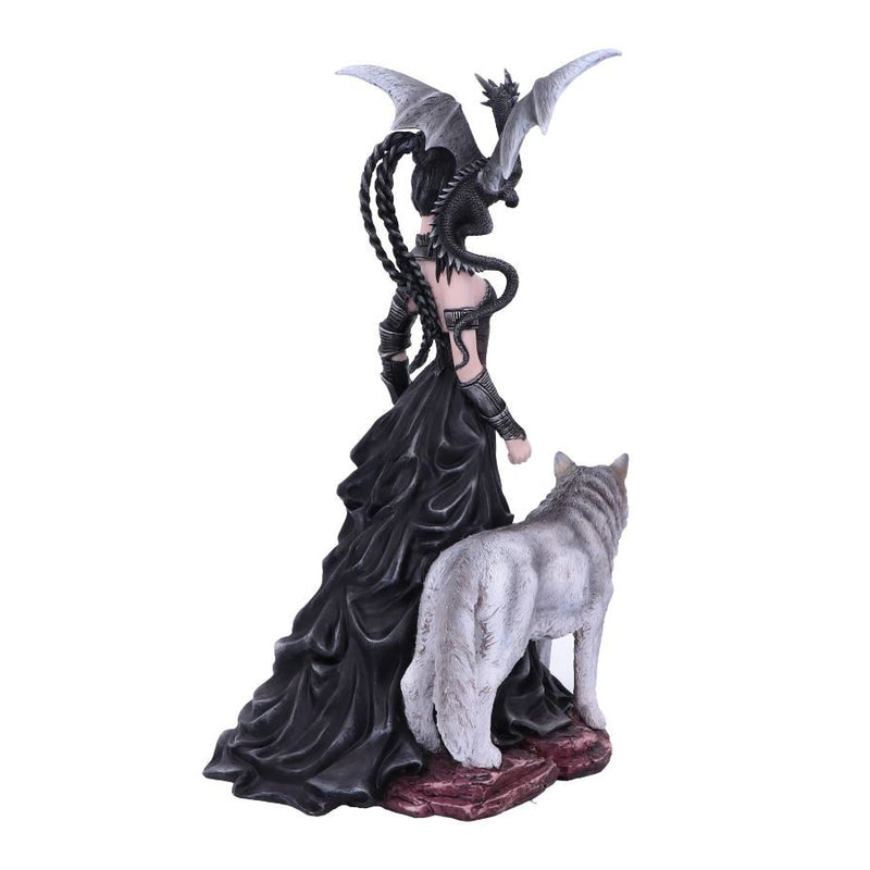 Bellamaestra Fairy and Wolf Statue by Nene Thomas