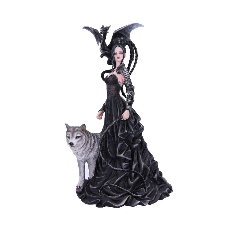 Bellamaestra Fairy and Wolf Statue by Nene Thomas
