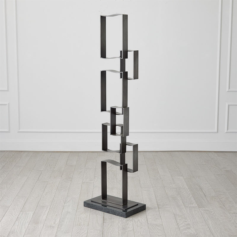 Bent Square Modern Floor Sculpture