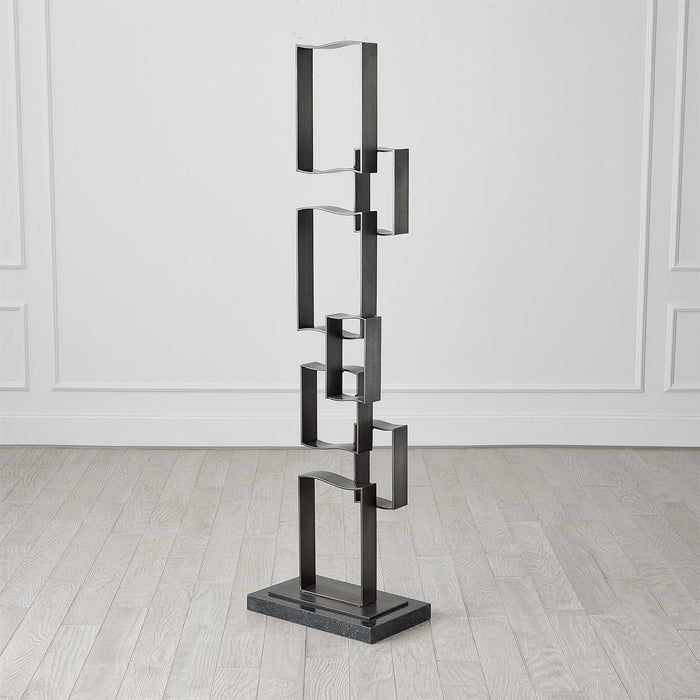 Bent Square Modern Floor Sculpture