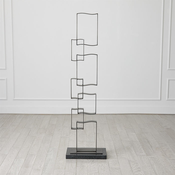 Bent Square Modern Floor Sculpture