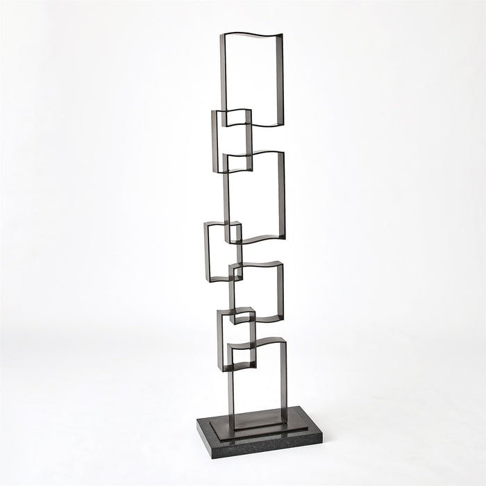 Bent Square Modern Floor Sculpture